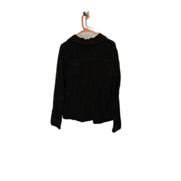 Valerie Stevens Velvet Like Black Long Sleeve Top -- ITEM #3420 - Picture 2 of 5
